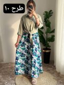 پیراهن کرپ فلور آذین کد 252