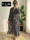 پیراهن حریر پایین چین کد 399