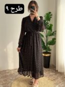 پیراهن حریر پایین چین کد 399