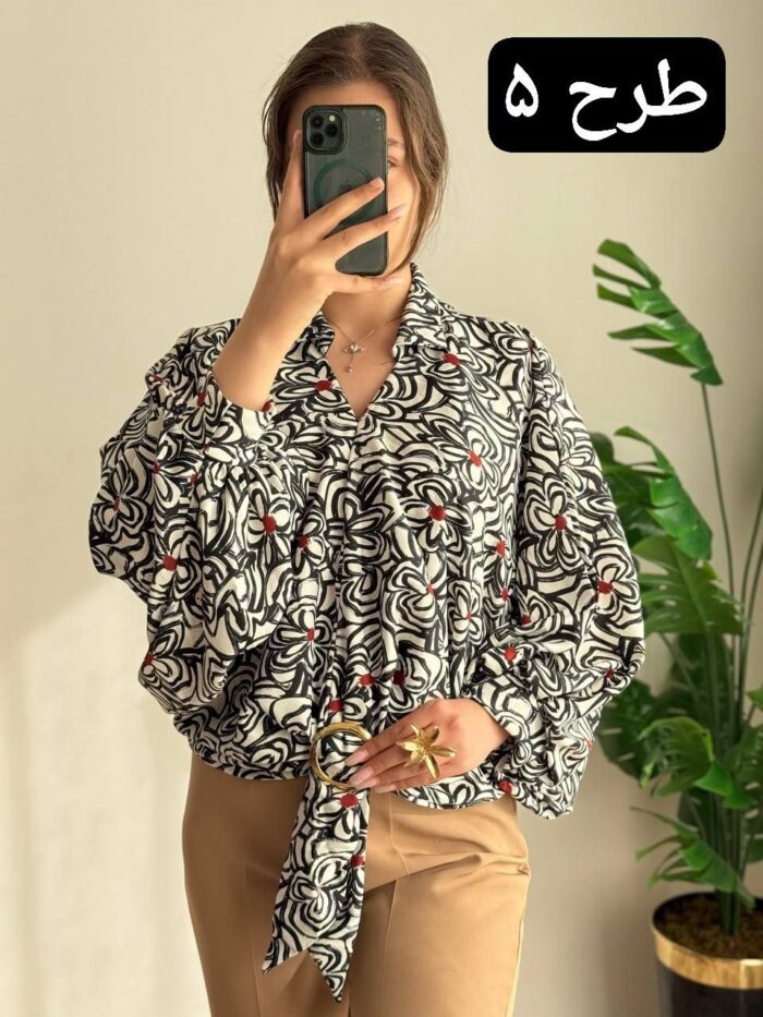 شومیز الیزه حلقه ای کد 410 - تصویر 6